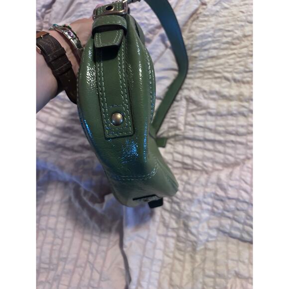 Coach Ergo Patent Leather Pleated Hobo – Apple Green main image 6